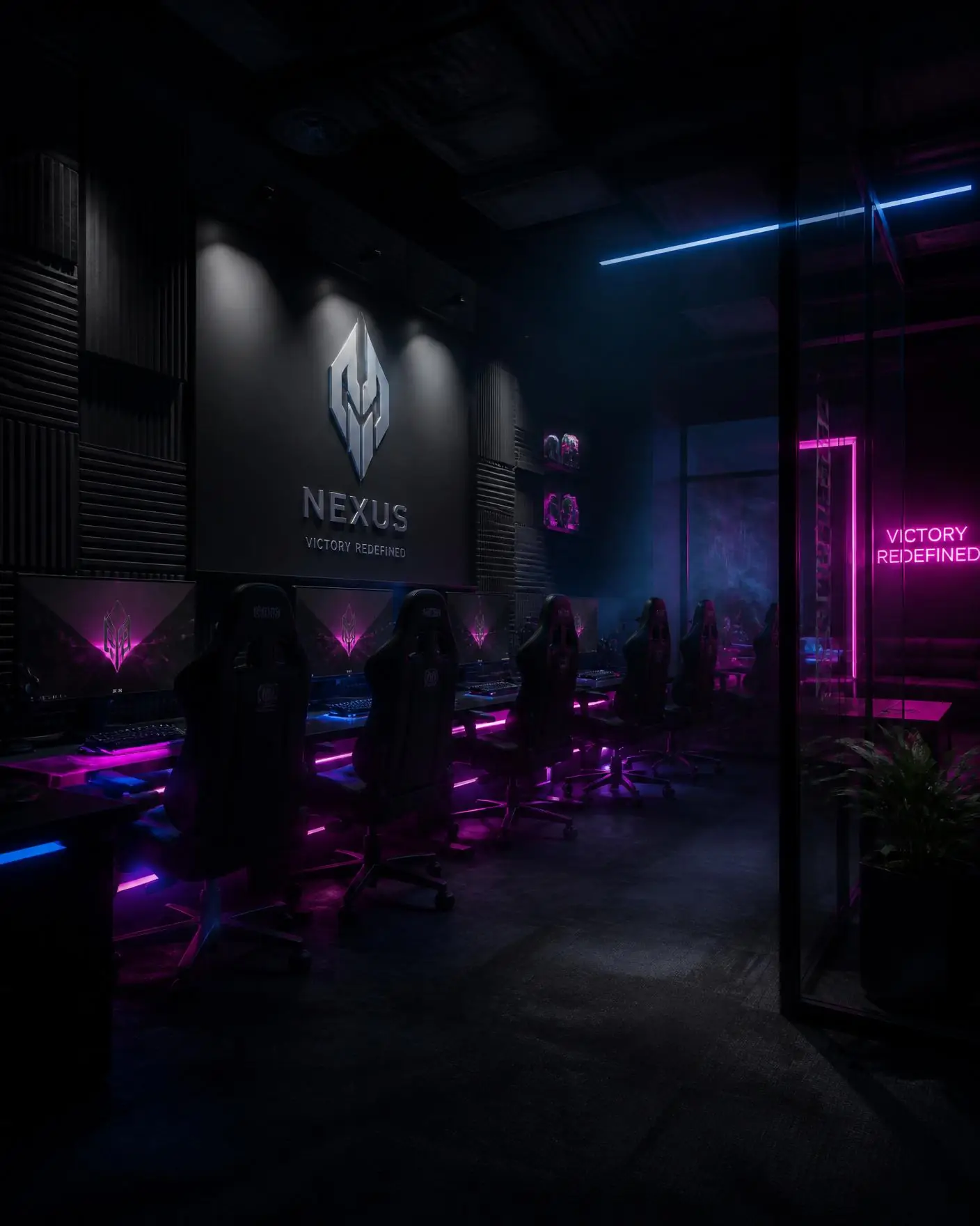 Private squad room with five gaming PCs at Nexus Gaming Cafe Ulwe